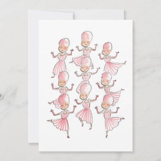 Nine Ladies Dancing Kaart (Voorkant)