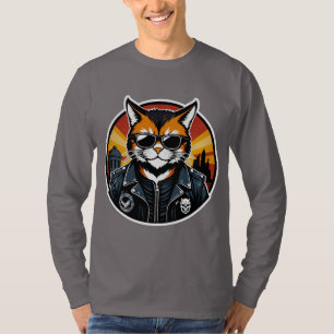 Nine Lives Club – Cool Cat Biker T-shirt