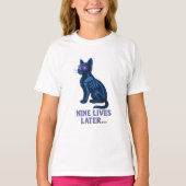 Nine Lives Later – Funny Cat T-Shirt (Voorkant)