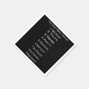 Nine Noble Virtues Napkins Servetten