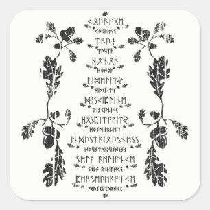 Nine Noble Virtues Sticker