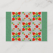 Nine Patch Heart Quilt Visitekaartje (Achterkant)