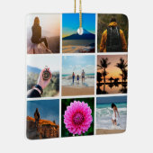 Nine Photo Afbeelding Collage Keramisch Ornament (Rechts)