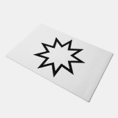 Nine-Pointed Star (symbool van de Bahai Faith) Deurmat (Schuin)