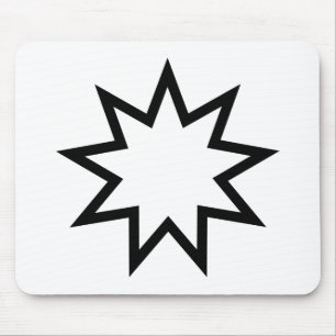 Nine-Pointed Star (symbool van de Bahai Faith) Muismat