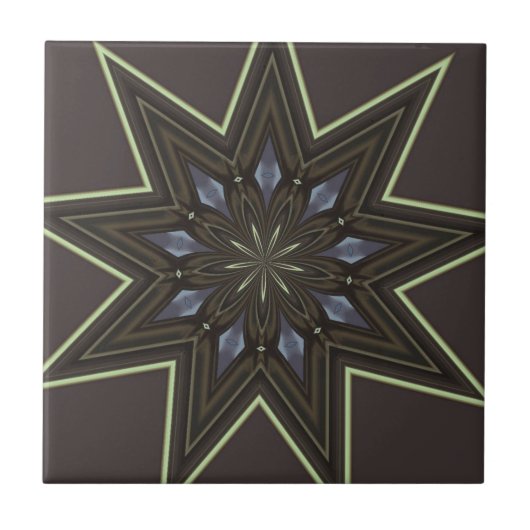 Nine Pointed Star Tegeltje (Voorkant)