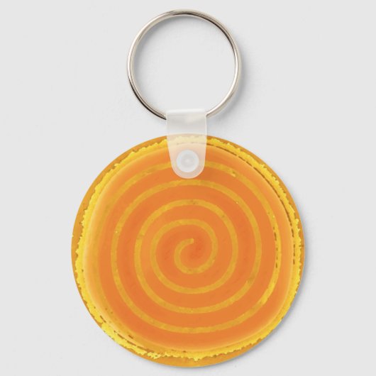 Nine Ray Yellow Spiral Sun Symbool Sleutelhanger (Voorkant)