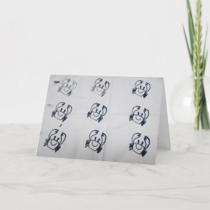 "Nine Screenprinted Crabs" Verjaardagskaart Kaart