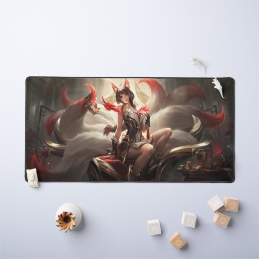 Nine Tail Fox Deskmat | Mat de bureau personnalisa (Tableau pour enfants)