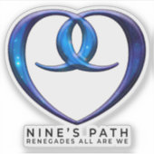 Nine's Path 9 Love Seal doorzichtige sticker (Voorkant)