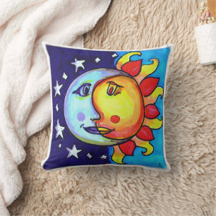 Nineties Lunar Solar Sun Moon Celestial Vibes Kussen