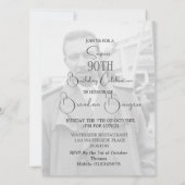 Ninetieth 90e anniversaire Invitation photo tropic (Dos)