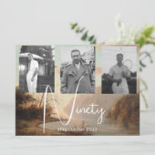 Ninetieth 90e anniversaire Invitation photo tropic (Debout devant)