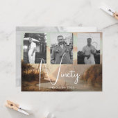 Ninetieth 90e anniversaire Invitation photo tropic (Devant/Arrière en situation)