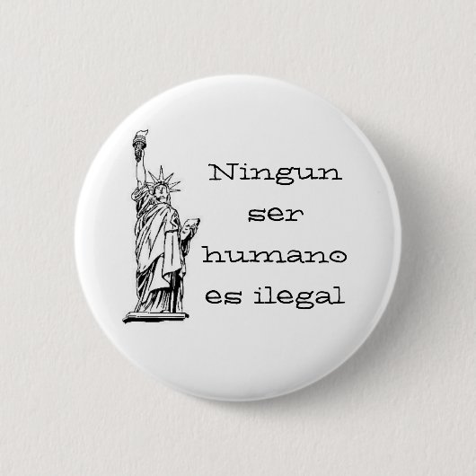 Ningun ser humano es ilegal ronde button 5,7 cm (Voorkant)