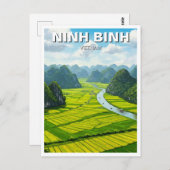 Ninh Binh Vietnam Reizen Briefkaart (Voorkant / Achterkant)
