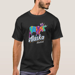 Ninilchik Alaska Usa Kleurige Eland Kunst Vakantie T-shirt