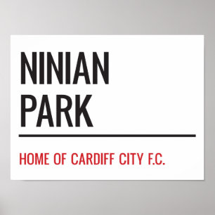 Ninins Park Stadium Street Sign Poster