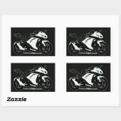 Ninja 300 forum Autocollant noir et blanc (Feuille)