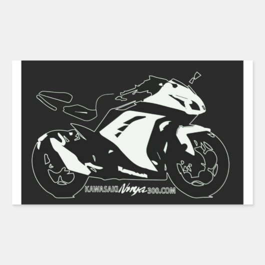Ninja 300 forum Autocollant noir et blanc (Devant)