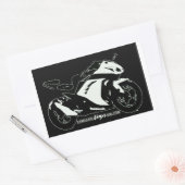 Ninja 300 forum Autocollant noir et blanc (Enveloppe)