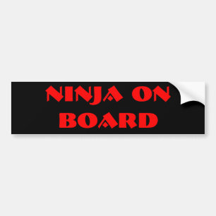 NINJA AAN BOORD BUMPERSTICKER
