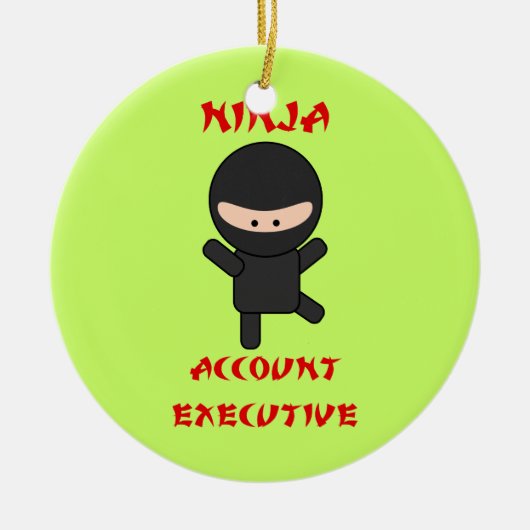 Ninja Account Executive Keramisch Ornament (Voorkant)