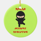 Ninja Account Executive Keramisch Ornament (Achterkant)