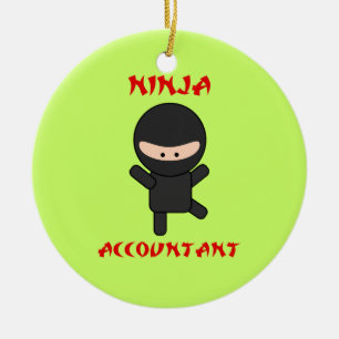 Ninja Accountant Keramisch Ornament