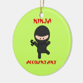 Ninja Accountant met Dollar Sign Keramisch Ornament (Links)