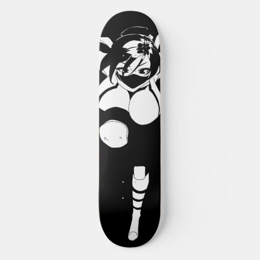 Ninja Anime Girl Skateboard Deck (Voorkant)