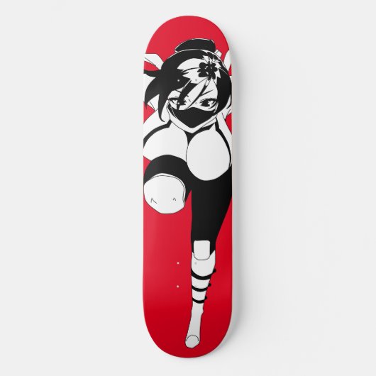 Ninja Anime Girl Skateboard Deck (Voorkant)