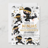 Ninja Anniversaire Fête Invitation Karate Party Go (Devant)