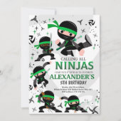 Ninja Anniversaire Fête Invitation Karate Party Gr (Devant)