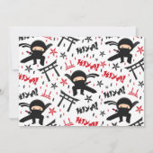 Ninja Anniversaire Invitation Karate Anniversaire (Dos)