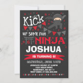 Ninja Anniversaire Invitation Karate Anniversaire (Devant)
