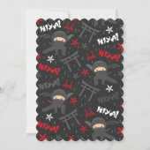 Ninja Anniversaire Invitation Karate Anniversaire (Dos)