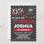 Ninja Anniversaire Invitation Karate Anniversaire (Devant)