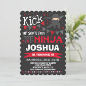 Ninja Anniversaire Invitation Karate Anniversaire (Debout devant)