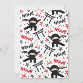 Ninja Anniversaire Invitation Karate Anniversaire (Dos)
