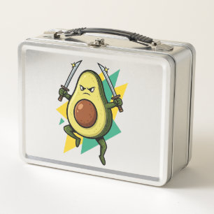 Ninja Avocado Cartoon – Grappige Fruitvechter Vect