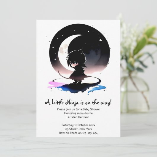 Ninja Baby Shower Avontuur: Heimelijk Kaart (Staand voorkant)