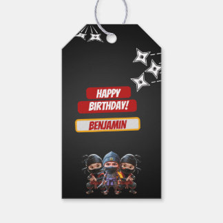 Ninja Birthday Cadeaulabel