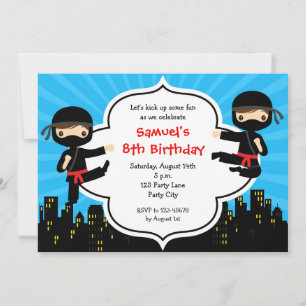 Ninja Birthday Invitations (Boys) Kaart