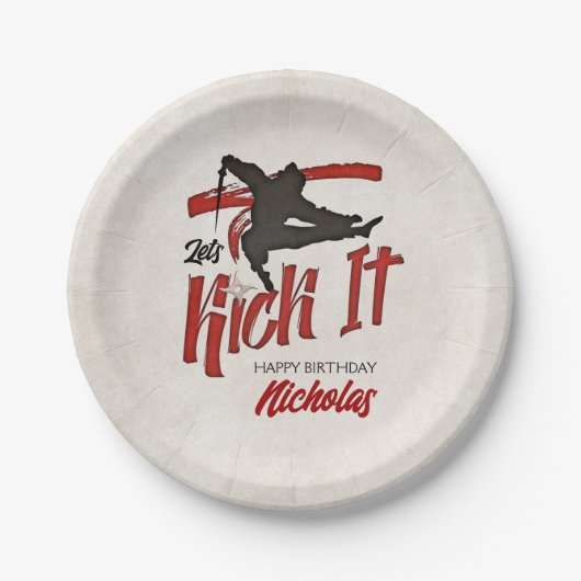 Ninja Birthday Papieren Bordje (Voorkant)