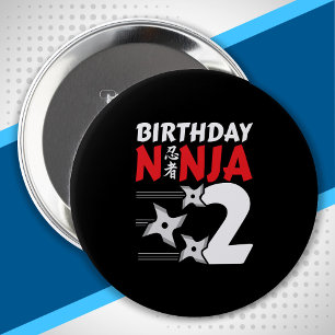 Ninja Birthday Party - Birthday Ninja 2 Ronde Button 4,0 Cm