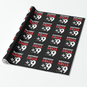 Ninja Birthday Party - Birthday Ninja 9 Cadeaupapier
