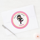 Ninja Birthday Stickers (gepersonaliseerd meisje) (Envelop)
