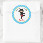 Ninja Birthday Stickers Personalized Boy Favors (Tas)