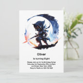 Ninja Birthday Uitnodiging (Staand voorkant)